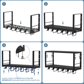 TJ.MOREE Floating Shelf Compatible 2 Tier with Tonal Accessories Wall Mount