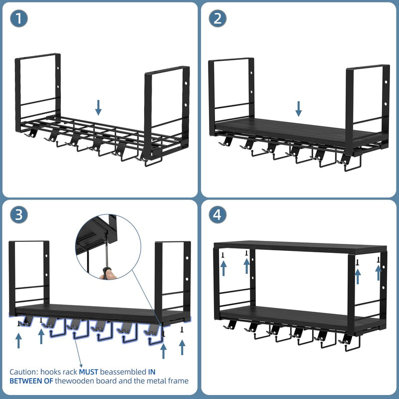 TJ.MOREE Floating Shelf Compatible 2 Tier with Tonal Accessories Wall