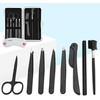 9 Pcs Professional Tweezer Set Eyebrow Removal Portable Clip Stainless