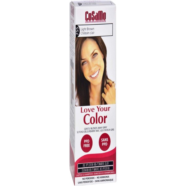 CoSaMo - Love Your Color Non-Permanent Hair Color 755 Light Brown - 3 oz.