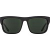Spy Optic Discord Square Sunglasses for unisex-adult, Black/Happy Gray/Green, 57