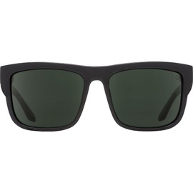 Spy Optic Discord Square Sunglasses for unisex-adult, Black/Happy Gray/Green, 57 mm