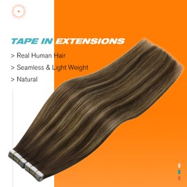 Sunny Hair Tape Hair Extensions Real Human Hair Easy to Style