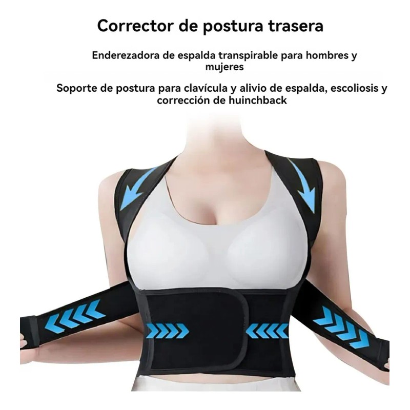 Corrector Postura Espalda Ajustable Fajas Corregir La Joroba