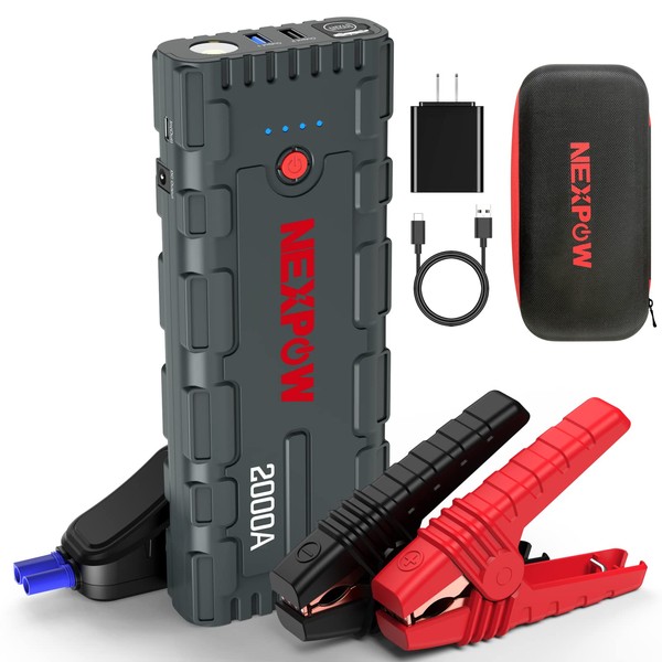 NEXPOW 2000A Peak Car Jump Starter with USB Quick Charge
