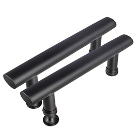 Cokritsm Glass Door Handle Black Stainless Steel Replacement Shower Door Handles 145mm Shower Pull Glass Door Handle Parts for Shower Door 2pack