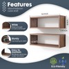 Kaboon 24in Floating Cube Shelves Set of 2, Display Shelves