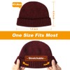 Dumrotite Wool Knit Trawler Beanie Hat, Short Fisherman Skull Cap