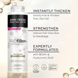 John Frieda PROfiller+ Thickening Conditioner for Thin, Fine Hair, 500ml