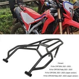 Akozon Motorcycle Luggage Rack, Metal Black Rear Cargo Carrier Shelf Holder Luggage Carrier Rack Fit for CRF300L CRF300 CRF250L CRF250