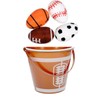 Sports Easter Eggs and Football Bucket Set, Set of 6