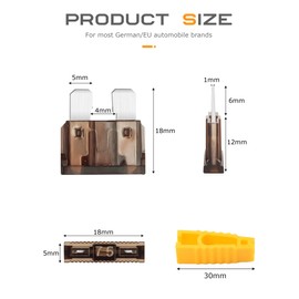 Flaconi 20 pieces car fuses, fuses, car blade fuses, car fuse, blade fuses, car fuse, suitable for cars, trucks, motorcycles (7.5A)