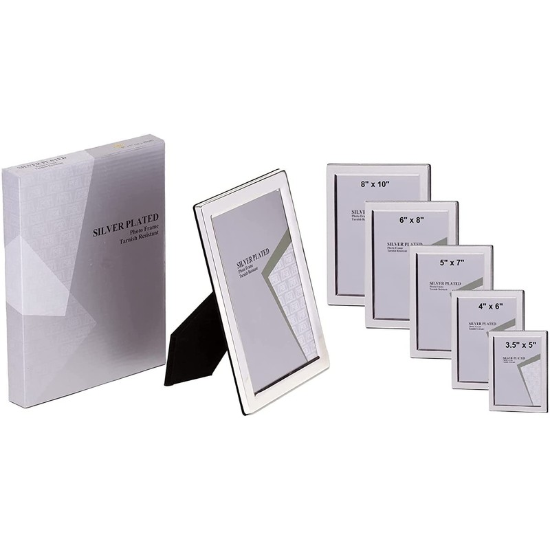 3.5 x 5-inch Silver Flat Edge Single Photo Frame with