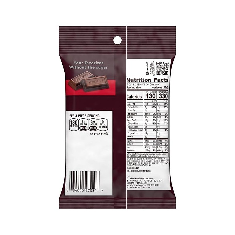 Zero SPECIAL DARK Chocolate Candy 3 oz (6 Pack)