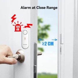 TECKNET Door Alarms for Kids Safety, Window Alarm Pool Alarms Door Alarm for Home Security, 2-in-1 Alarm & Chime, 3-Level Volume Control, Wireless Alarm for House Hotel Sheds Caravans (6 PCS, White)