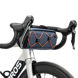 ROCKBROS Bicycle Front Bag, Handlebar Bag, 2.2L Large Capacity, 2-Way, Bicycle Bag, Hexagonal Design, Small Storage, Lightweight, Shoulder Strap Included, Velcro Fastening, 3 Points Fixed, Easy