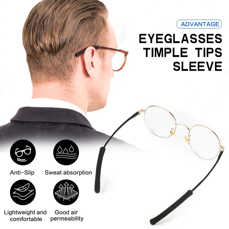 KECHIO Eyeglasses Ear Cushions for Glasses Ear Cushion for Behind
