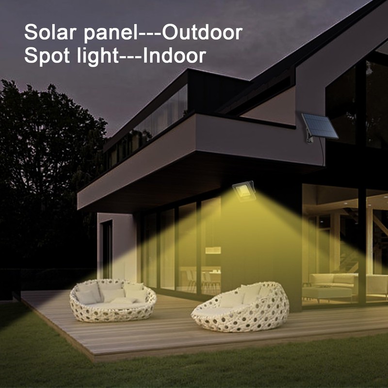 Solar Flood Lights Outdoor with Extension 16FT Cable Dusk to