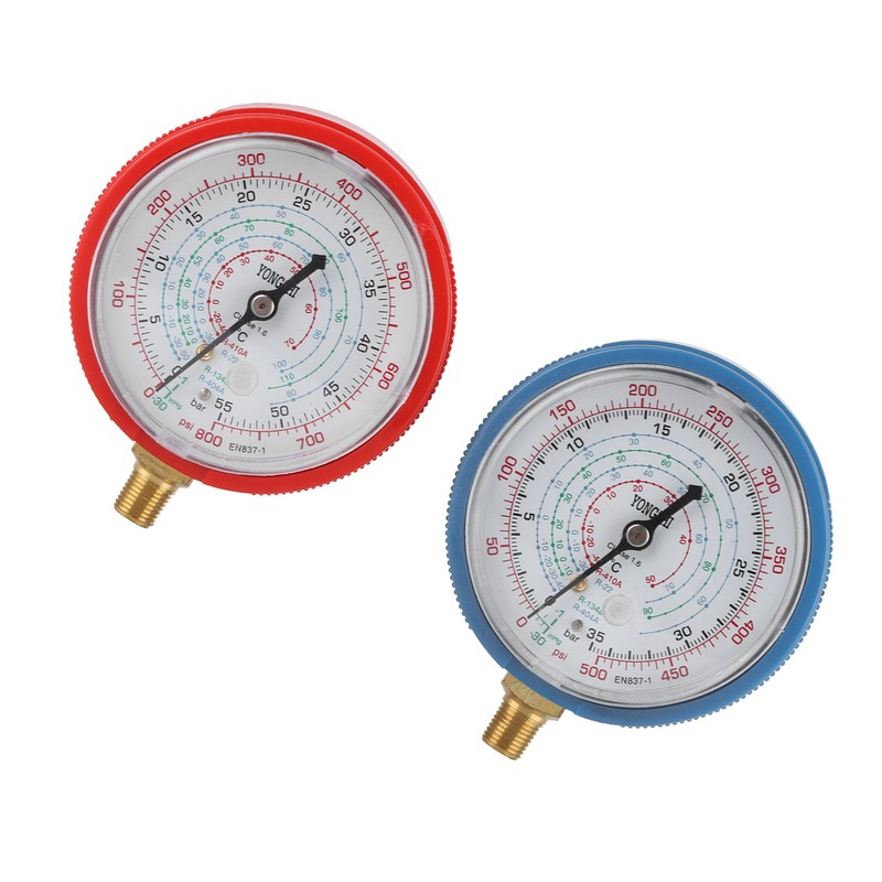 Air Conditioning Fluoride Pressure Gauge High/Low Pressure Meter AC Repairing
