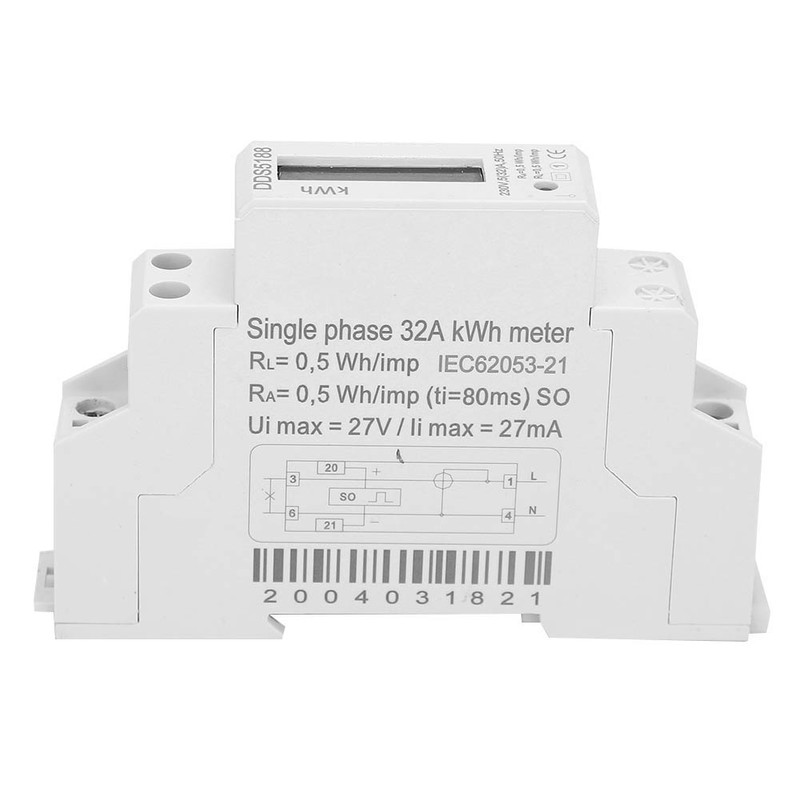 WattHour Meter Smart Miniature SinglePhase Electricity LCD Display DDS5188
