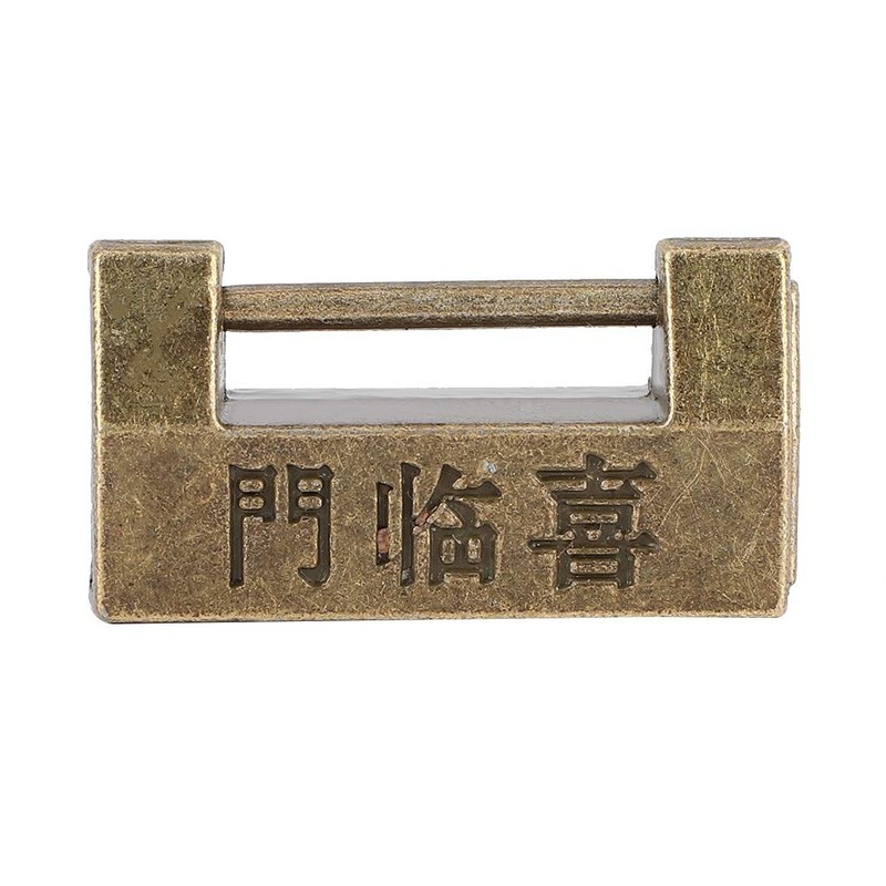 Vintage Chinese Style Copper Lock for Jewelry Box Horizontal Security