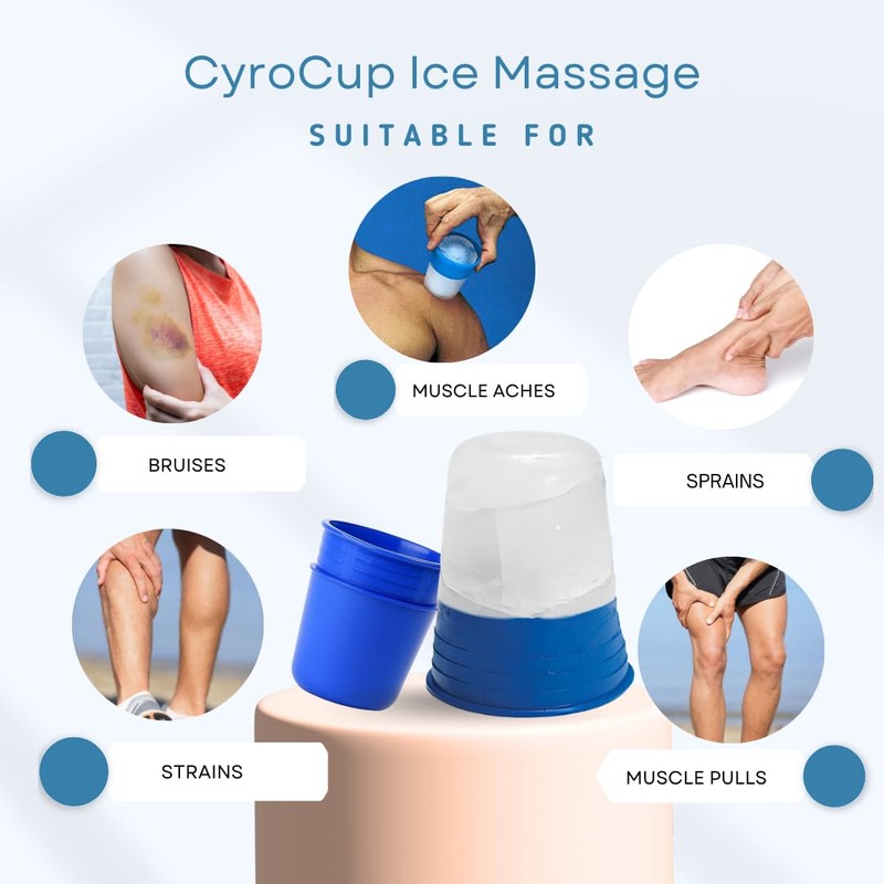 CryoCup - Set of 2 Blue Ice Massage Tools