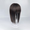 LesafeV Silk Base 16 inch Synthetic Topper with Neat Bangs