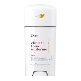 Dove Antitranspirante Clinical  Tono Uniforme en Crema, Desodorante para Mujer con hasta 96 Horas de protección y prevención de Manchas 58 g          