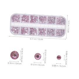 NUOBESTY Rhinestones for Bedazzling Flatback Rhinestone Nail Gems Crystal Nail Art Mini Gems Bulk Pack