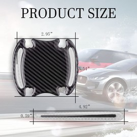 Mearo 8PCS Anti-Scratch Car Door Handle Protector, Carbon Fiber Car Door Handle Sticker for Auto Door Handle Scratch Resistant and Decoration, Universal Car Exterior Accessories for Most Car (White)