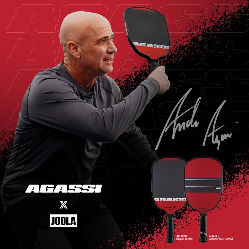JOOLA Agassi Champion Pickleball Paddle 12mm Agassi Shape with Extended