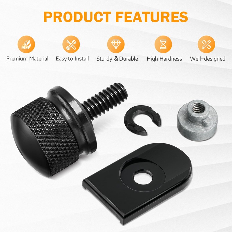 PBYMT Rear Seat Bolt Quick Release Seat Tab Cover Screws