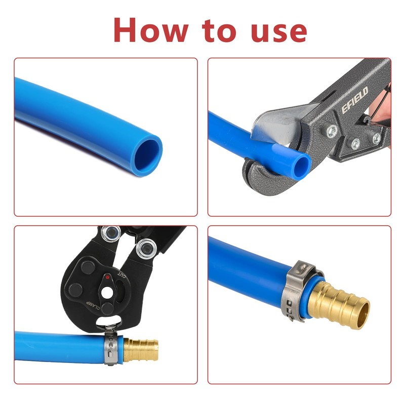 (Pipe&Combo Kit) EFIELD Pex-B Pipe Blue & Red 1/2" 2