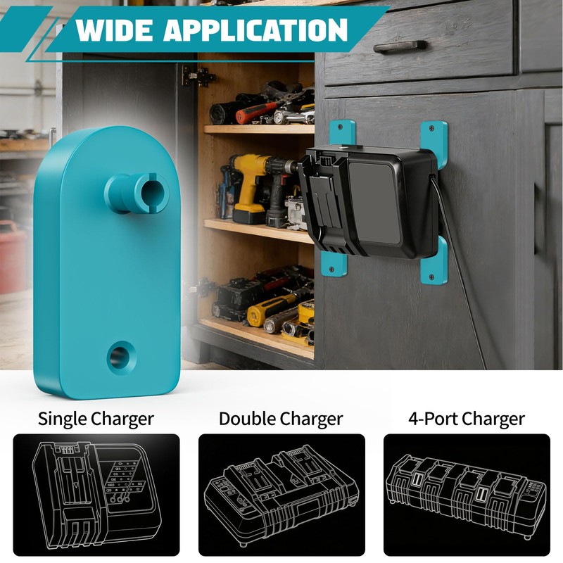 Charger Mount Holder for Makita DC18RC DC18RD DC18RA DC18RF DC18SC