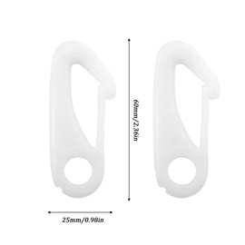 WMUVAZA Flagpole Clip Carabiner Hook, Pack of 15 Carabiner Hooks, Plastic Carabiner, Flag Hooks for Flagpole, Carabiner Made of Plastic Flag Carabiner Hook, Flag Pole