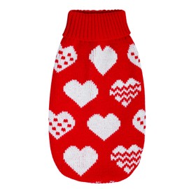 choyaxo Knitted Dog Sweaters Valentine’s Day Heart Sweater for Small Medium Large Kitten Puppy Christmas