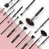 Solve Juego Brochas Maquillaje Piezas Pinceles Profesionales Mango Madera Base
