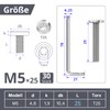 Pack of 40 Flat Head Screws with Torx and Wrench