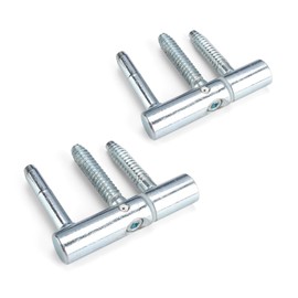 Door Hinge TIANLIN Pack of 2 Door Hinges for Wooden Doors, Galvanised, Drilling Tape Hinges Trident, Door Hinge Conical, Anti-Rust Coating, for Inner Doors, Wooden Door