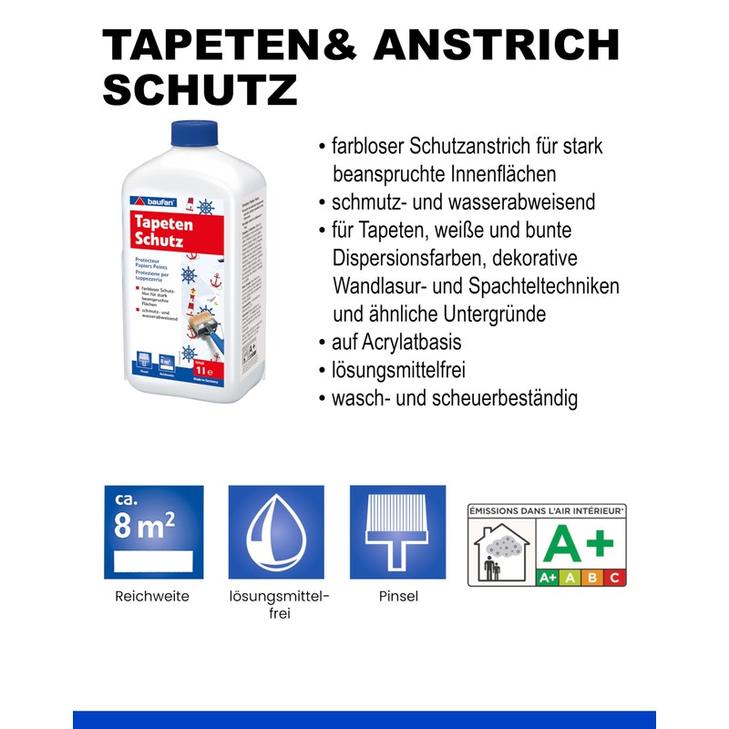 Baufan Baufan Tapeten Schutz, 1 l, transparent