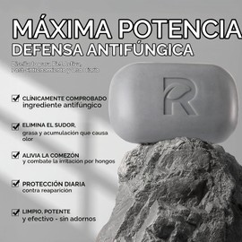 Roycederm Jabón Antimicótico Para Pieles Sensibles: Barra Medicada Para Pie De Atleta, Tiña Inguinal Y Tiña Con Aceite De Árbol De Té, Carbón Vegetal Y Ceniza Volcánica.