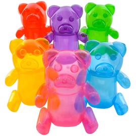 Candyland Party Decorations - 24-Inch Tall Inflatable Gummy Bears - 6 Pack - Vibrant Colors for Candy Themed Parties