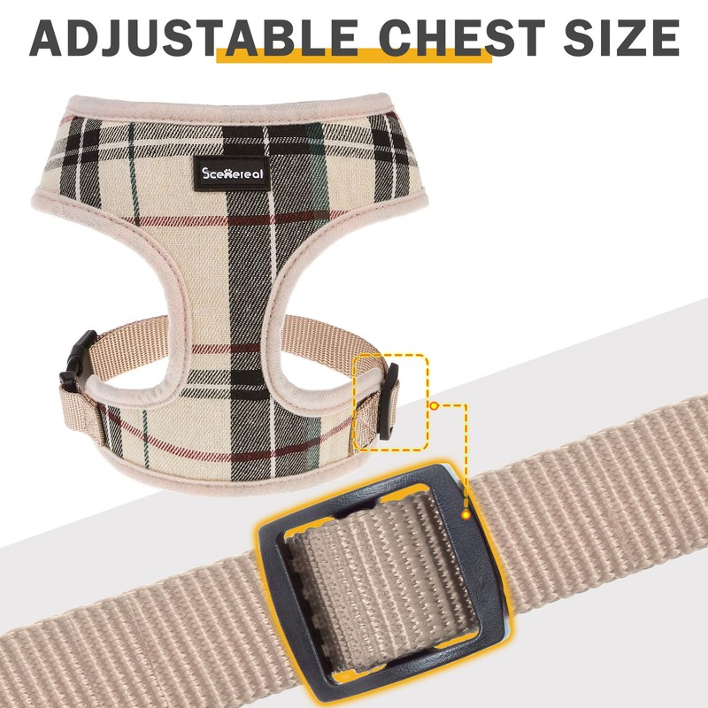 SCENEREAL Puppy Dog Harness with Leash Set for Small Medium