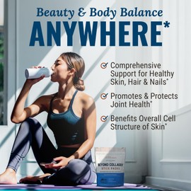 Live Conscious Beyond Collagen Peptides Powder Unflavored Packets-Hydrolyzed Collagen Powder-Hair Skin Nail & Joint Support- Multi Type Collagen Supplements for Women & Men 30 Pack (2pk)