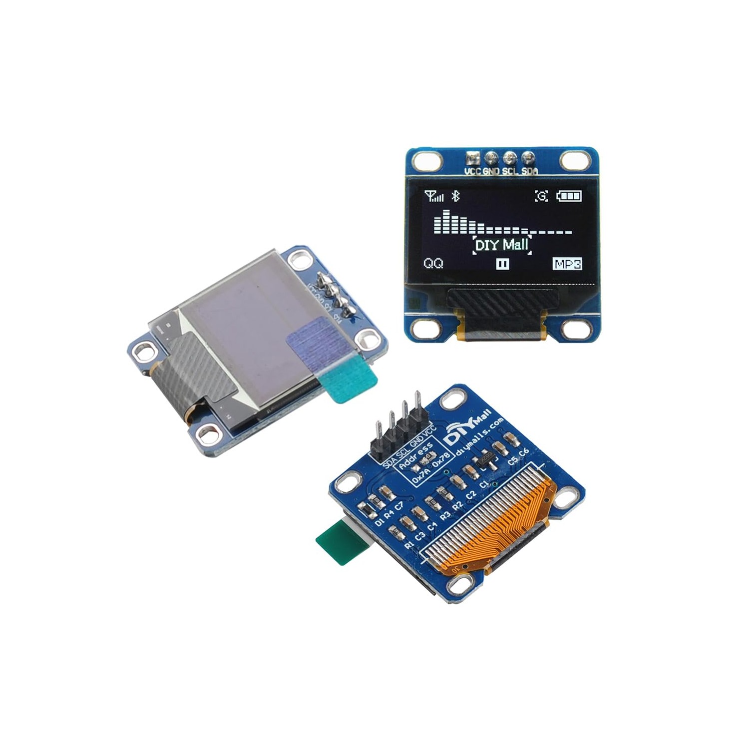 Módulo OLED 0.96 pulgadas 4 pines IIC 128x64 SSD1315 Unidad para