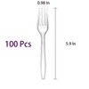 100 Pcs Clear Plastic Forks, Disposable Forks, BPA-Free, Heat Resistant,