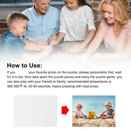 Blank Jigsaw Puzzle 6 Sets of Jigsaw Puzzle A5 Rectangle White Blank for Sublimation Hot Press for Painting and Designing Yourself 80 Pieces