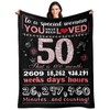 BAOERN 50th Birthday Gift for Her， 1976 Birthday Blanket 50"x60"