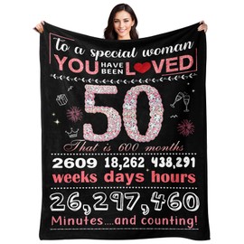 BAOERN 50th Birthday Gift for Her， 1976 Birthday Blanket 50"x60"