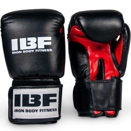 IBF IRON BODY FITNESS Boxing Glove 8 oz TRN08 Model Black/Red